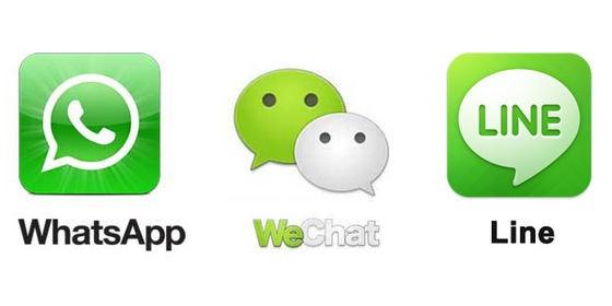 中日美大PK：Line、WhatsApp、WeChat誰更厲害？